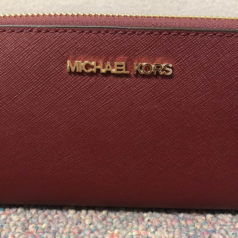 Michael Kors Burgundy Clutch - Picture 2 of 5